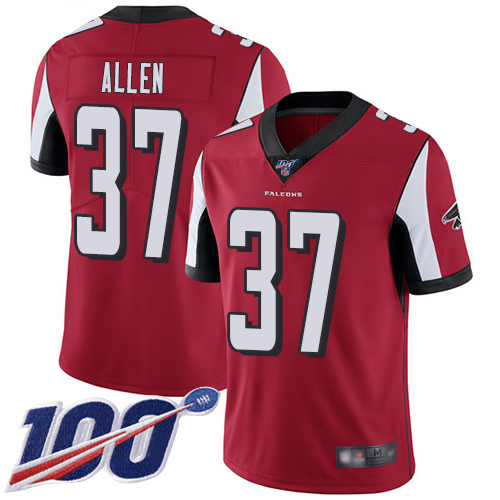 Atlanta Falcons Limited Red Men Ricardo Allen Home Jersey NFL Football #37 100th Season Vapor Untouchable->women nfl jersey->Women Jersey